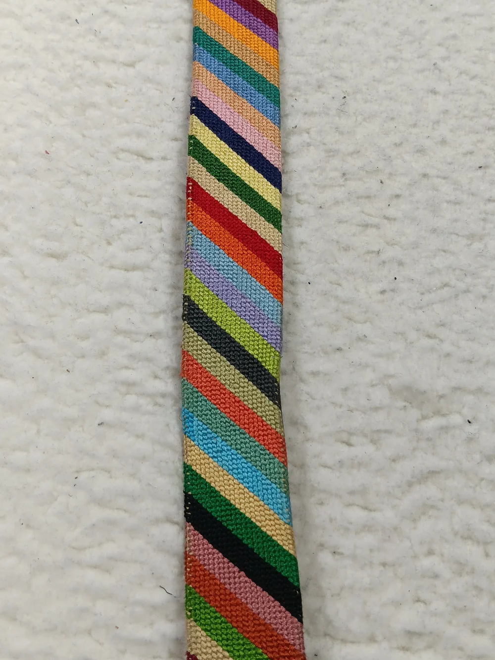 Smathers & Branson Belt Mens 36 Parsons Stripe Needlepoint Canvas Leather